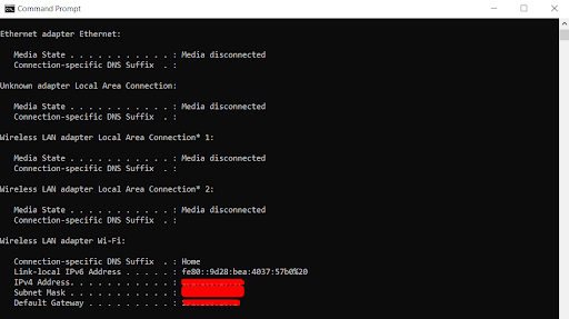 How to find Default Gateway IP Address