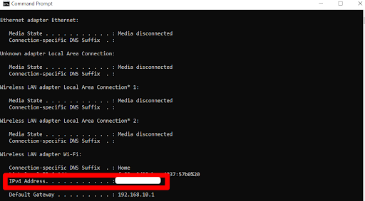 How to find Default Gateway IP Address