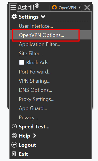 OpenVPN options