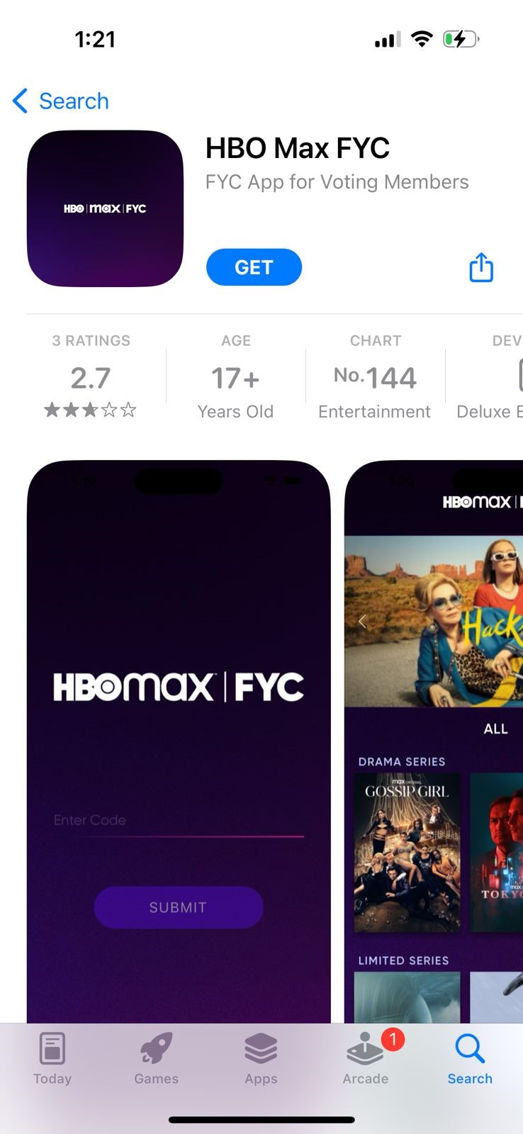 Download the HBO Max app and install it on your device