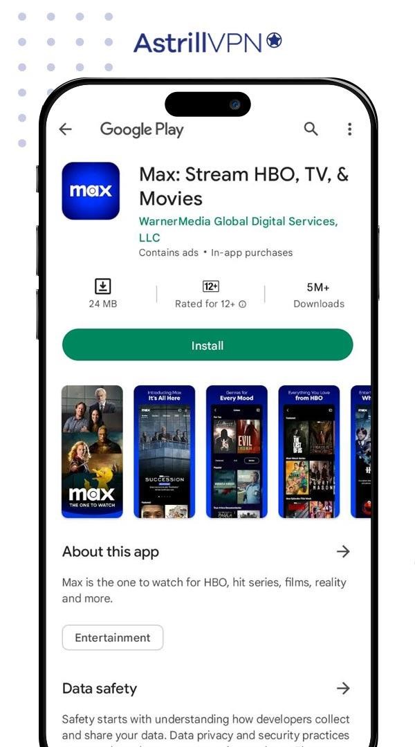 Either go to the HBO Max website or download the app by going to the Google Play Store 