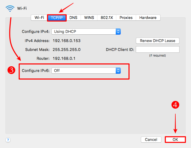 How to turn off IPv6 on Mac?