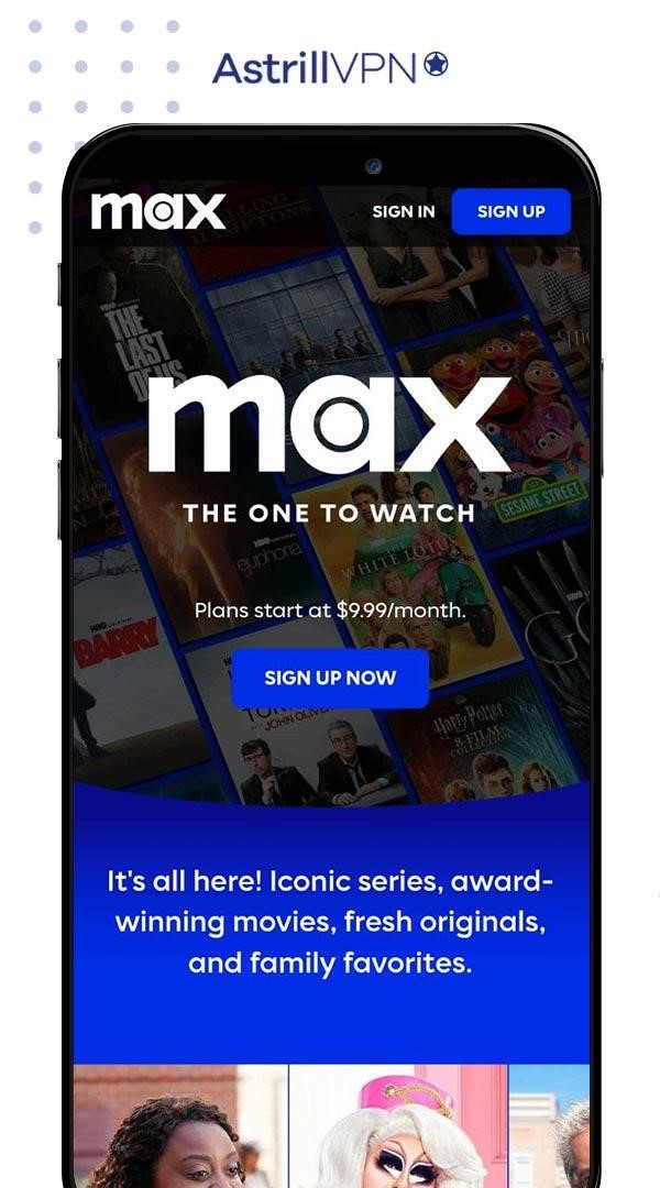 Sign up to your HBO Max account
