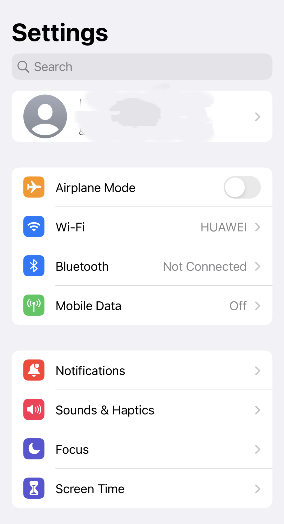 Open Settings on your iPhone
