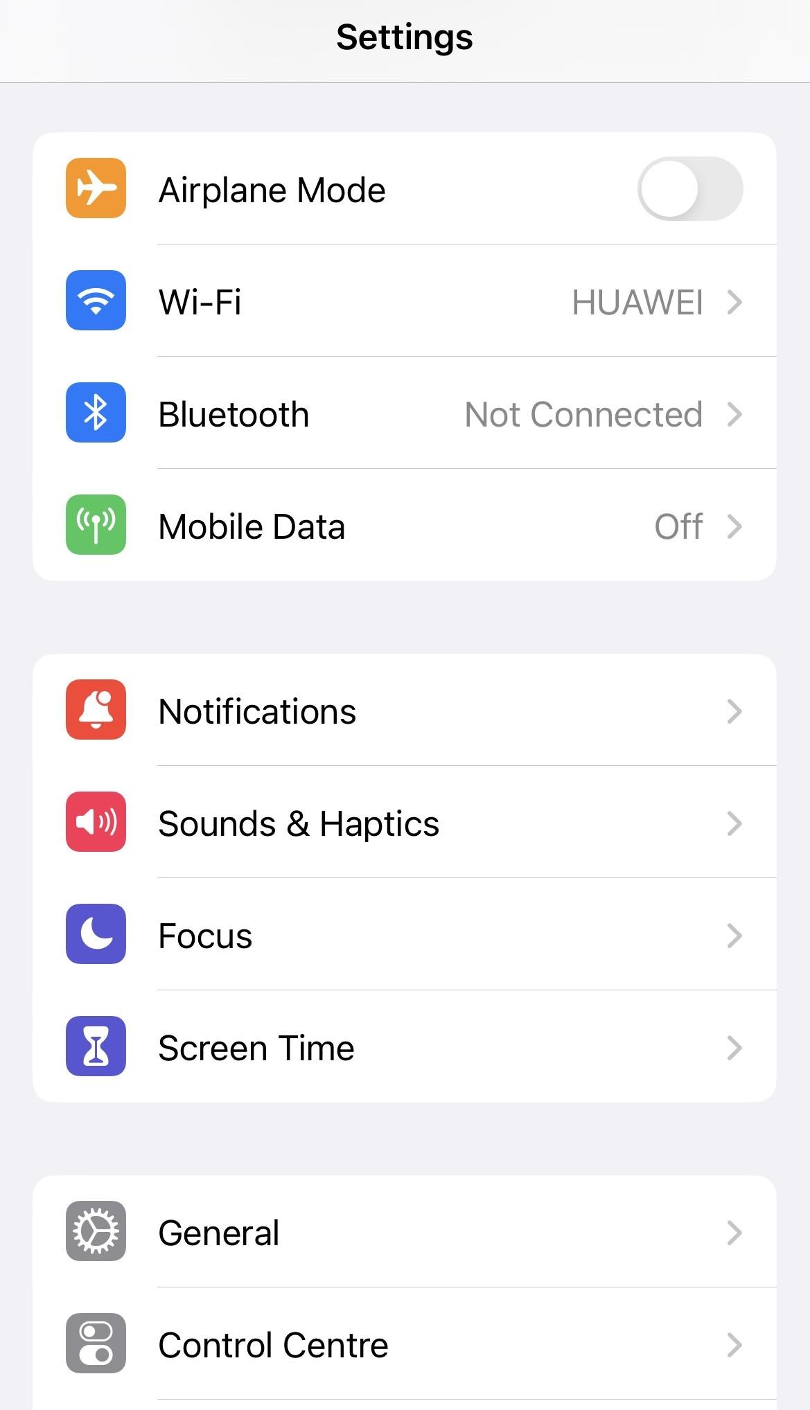 Tap on the Settings icon on your Homepage 
