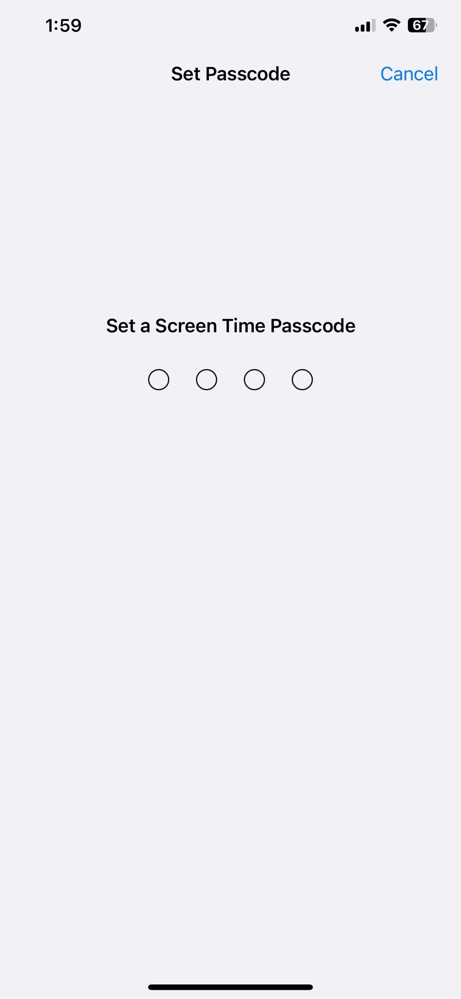 Next, tap 'Use Screen Time Passcode' 