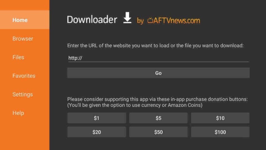 Open the Downloader app