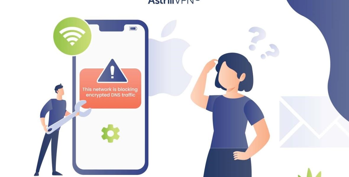 How to fix “this network is blocking encrypted dns traffic” warning message on iOS?