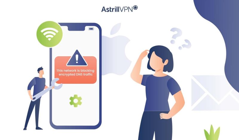How to fix “this network is blocking encrypted dns traffic” warning message on iOS?