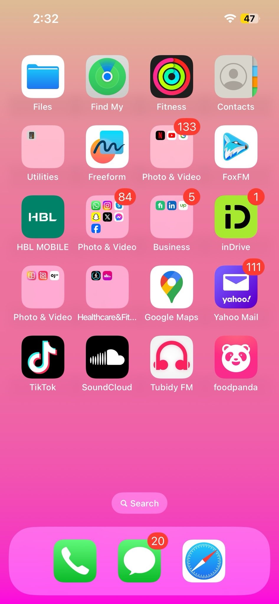 app icon on the home screen