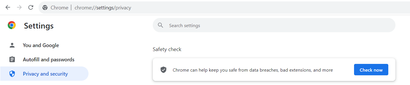 select Privacy & Security on the left