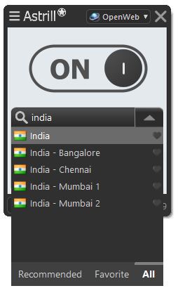 vpn servers in india
