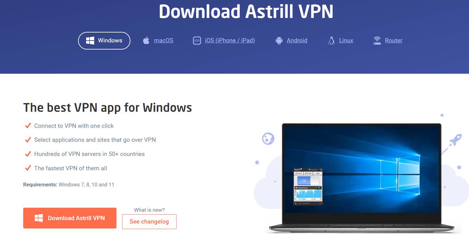 download AstrillVPN