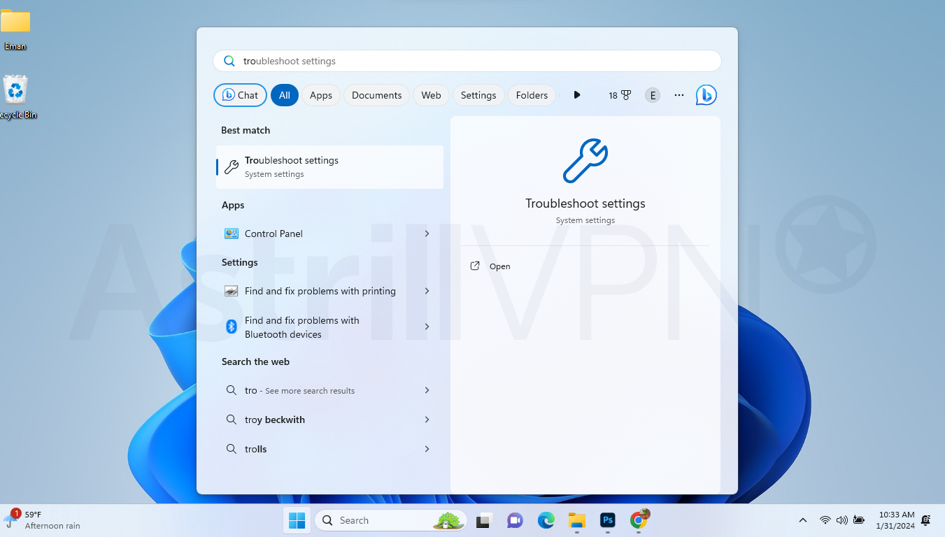 Windows Network Troubleshooter