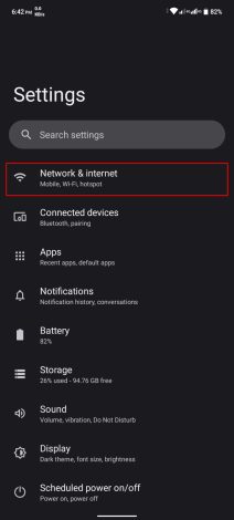 android settings - Secure mobile hotspot