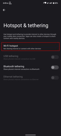 Tethering & Portable Hotspot