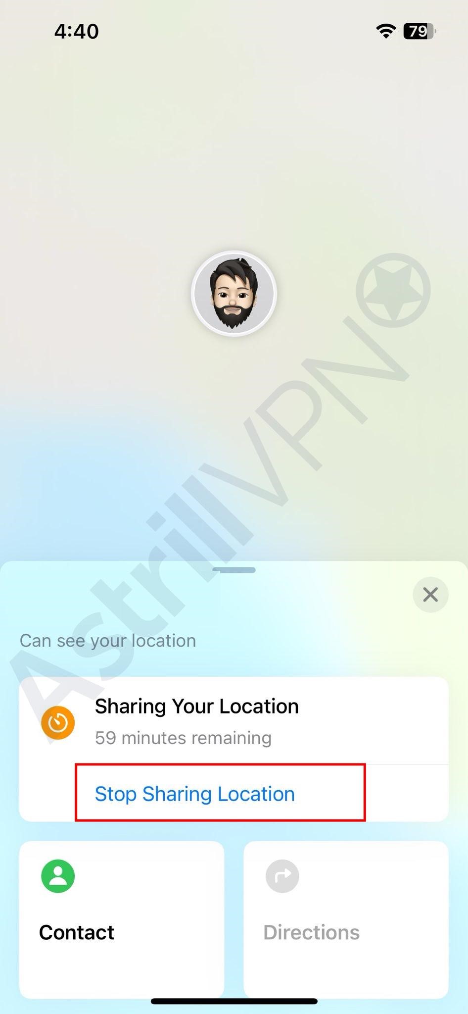 Stop Sharing Location