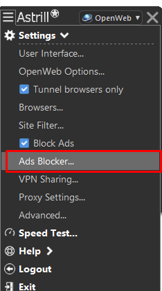 Ads blocker