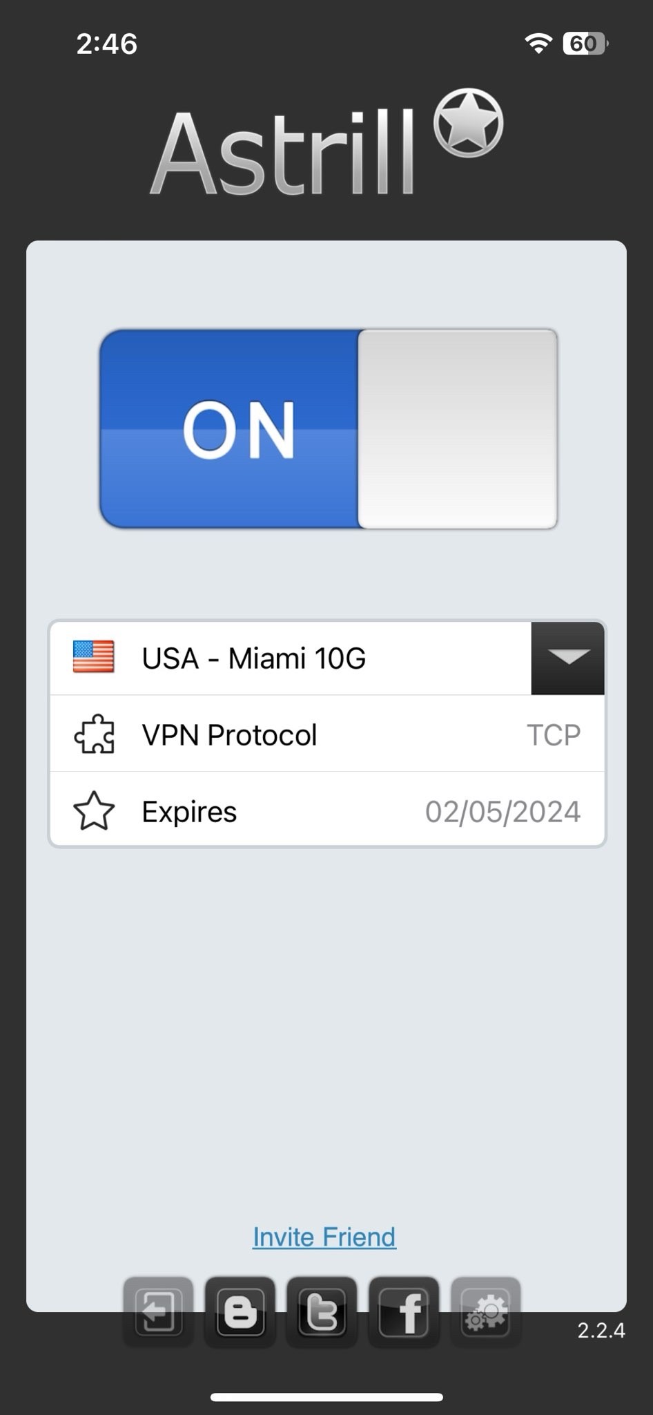 VPN app and connect to the USA server