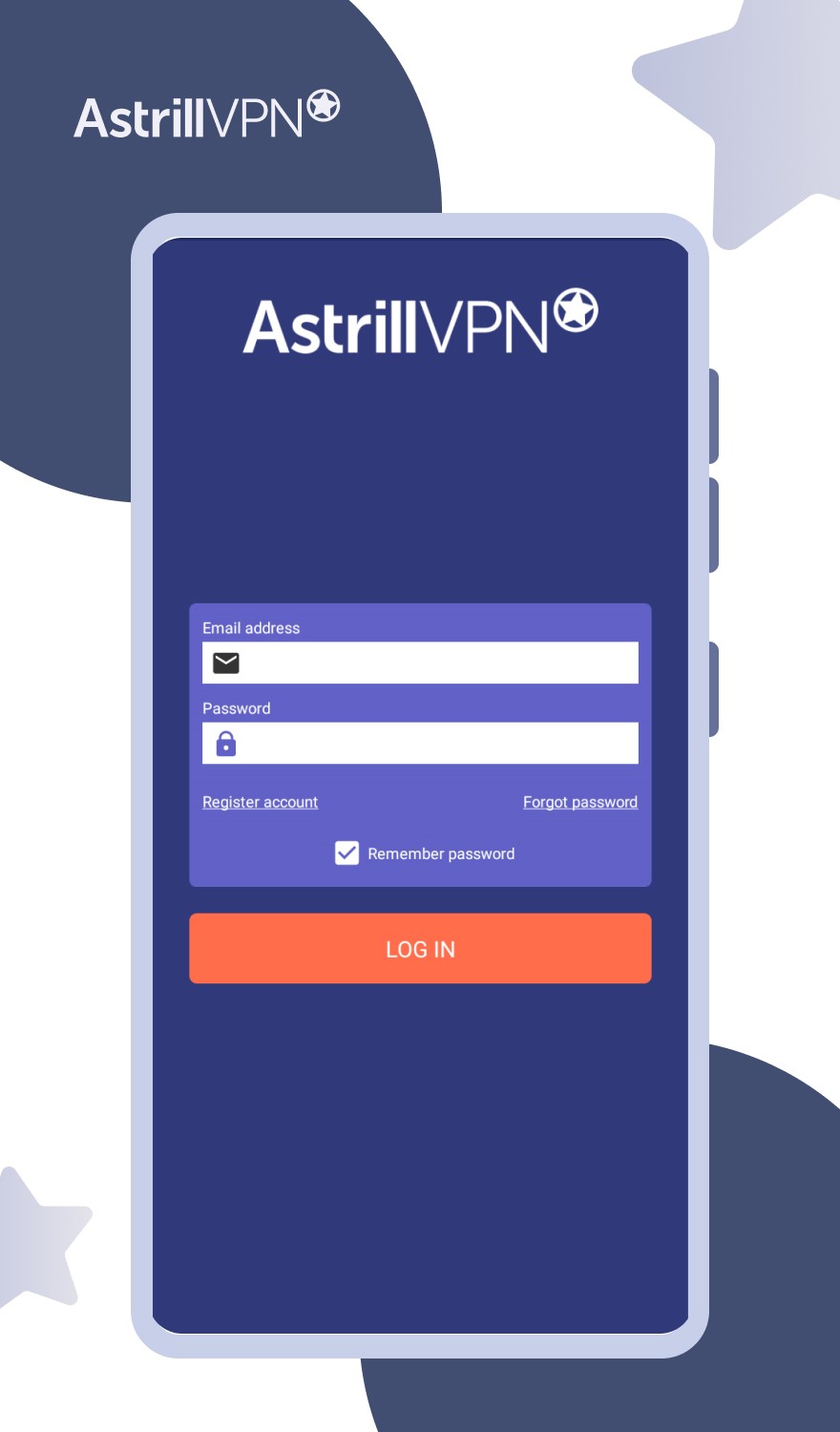 open the AstrillVPN and log in
