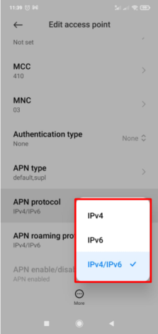 enable or diable IPV6 on Android