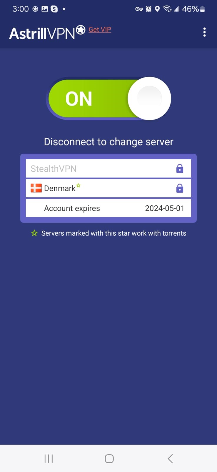 turn on the VPN connection