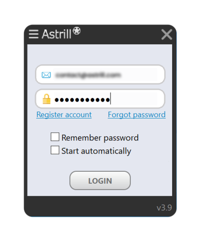 login using your credentials