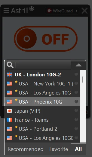 Select a UK VPN server
