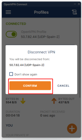 configure OpenVPN connection on Windows 10