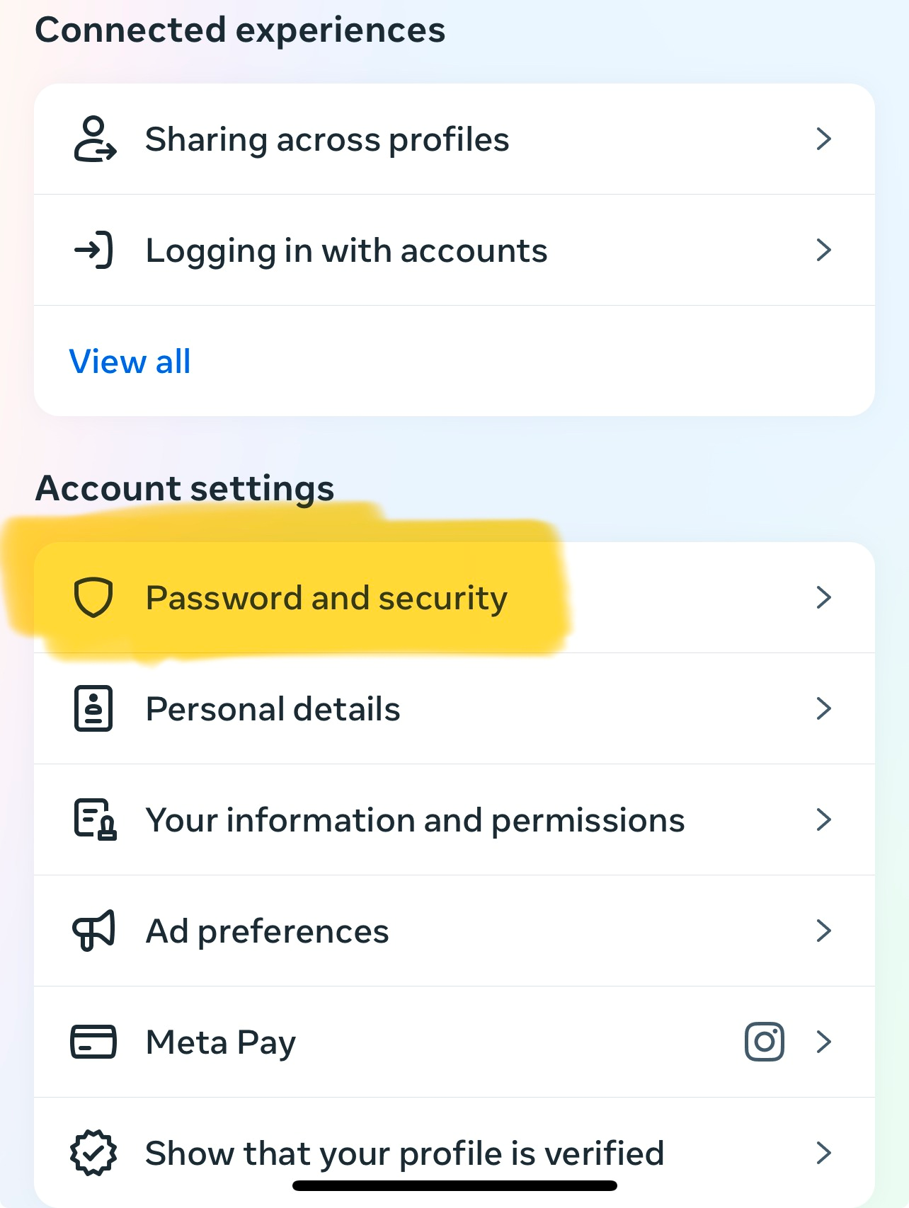 Password and Security