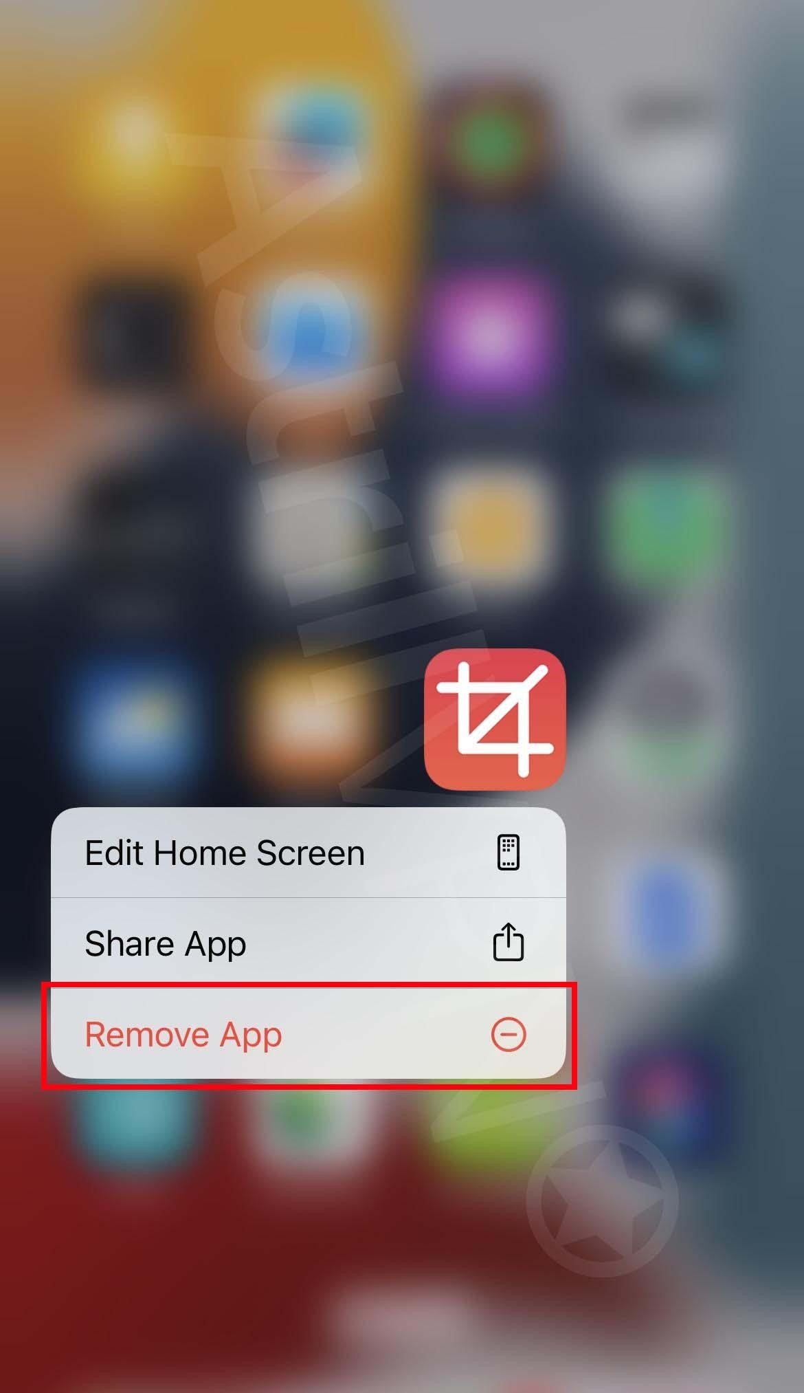 click Remove App