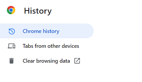 click on Clear browsing data
