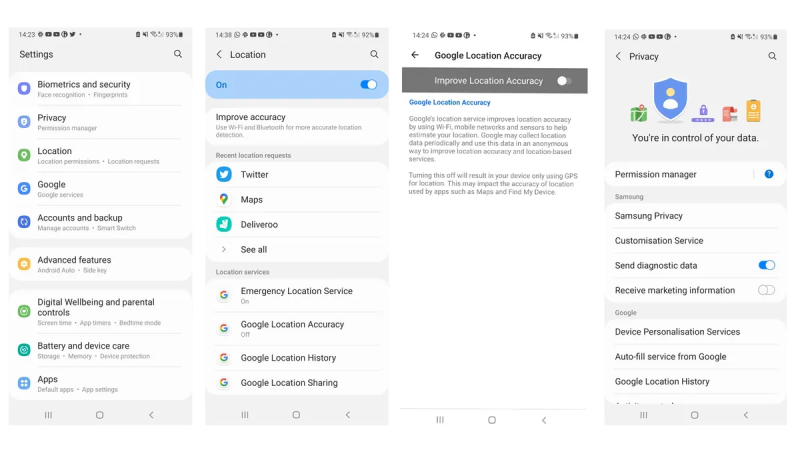 head to Settings and then Privacy to further customize app permissions
