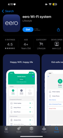Download the Eero application