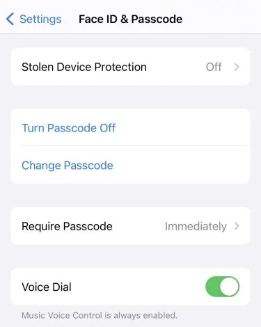 and click Change Passcode