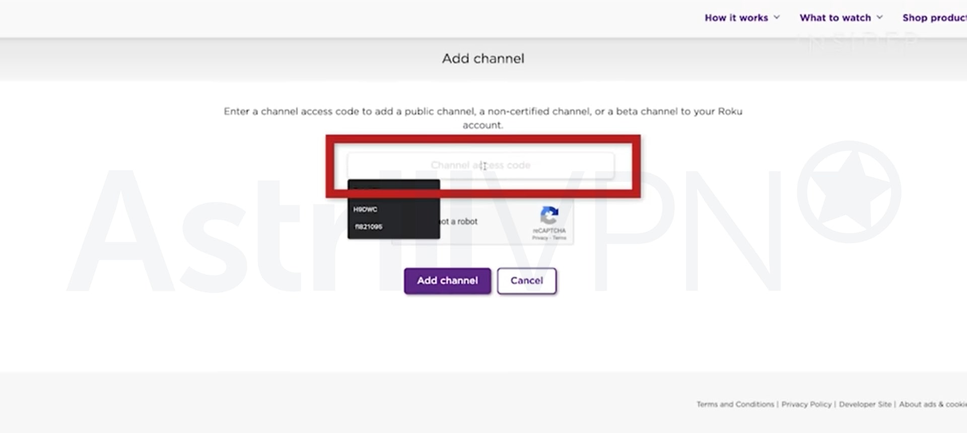add the channel