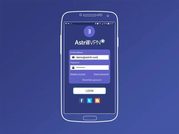 app and select a server location