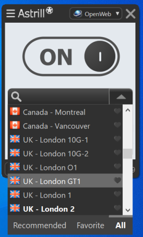 list of available countries or cities