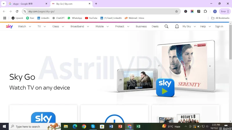 streaming service you want to use