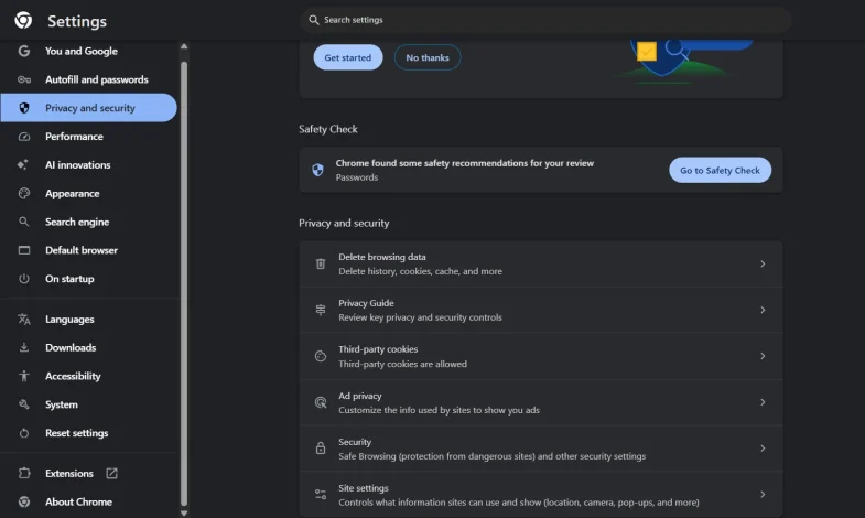 clear your cache and cookies