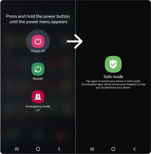 phone into safe mode