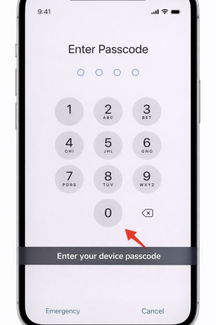 Enter your device passcode