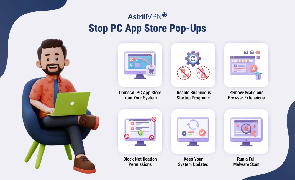 stop PC app store pop up