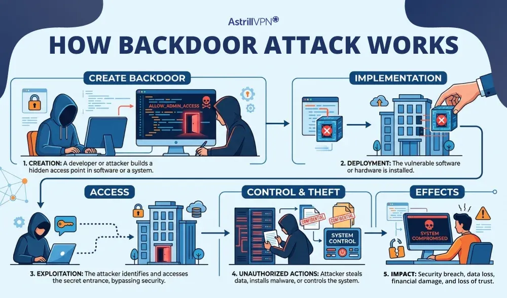 how backdoor attack works