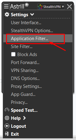 Application Filter