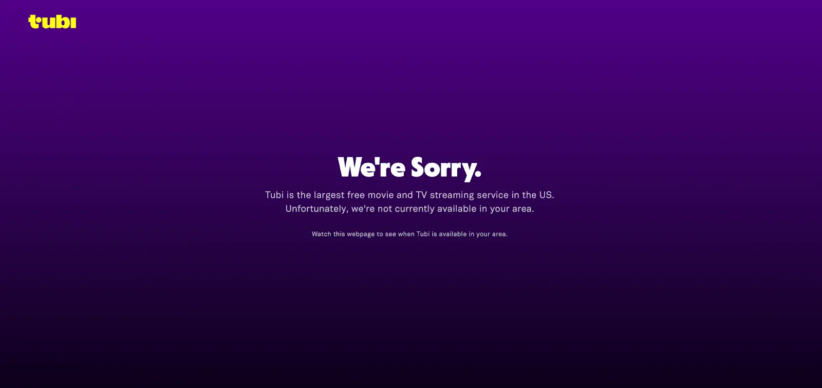 Is tubi geo-restricted?