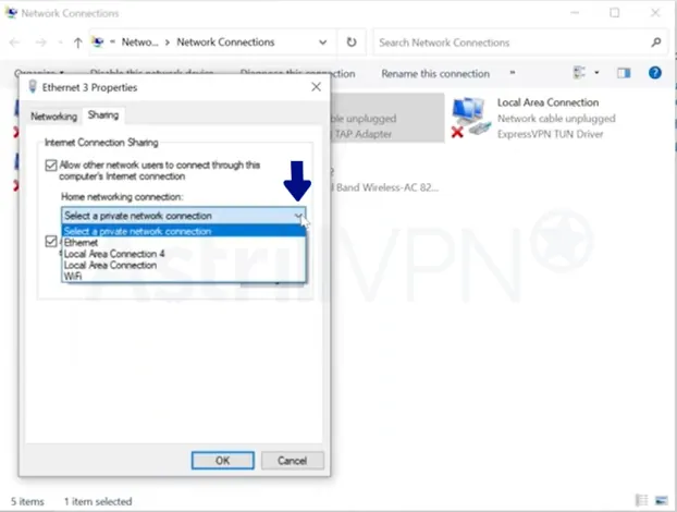 choose XBox Ethernet Connection