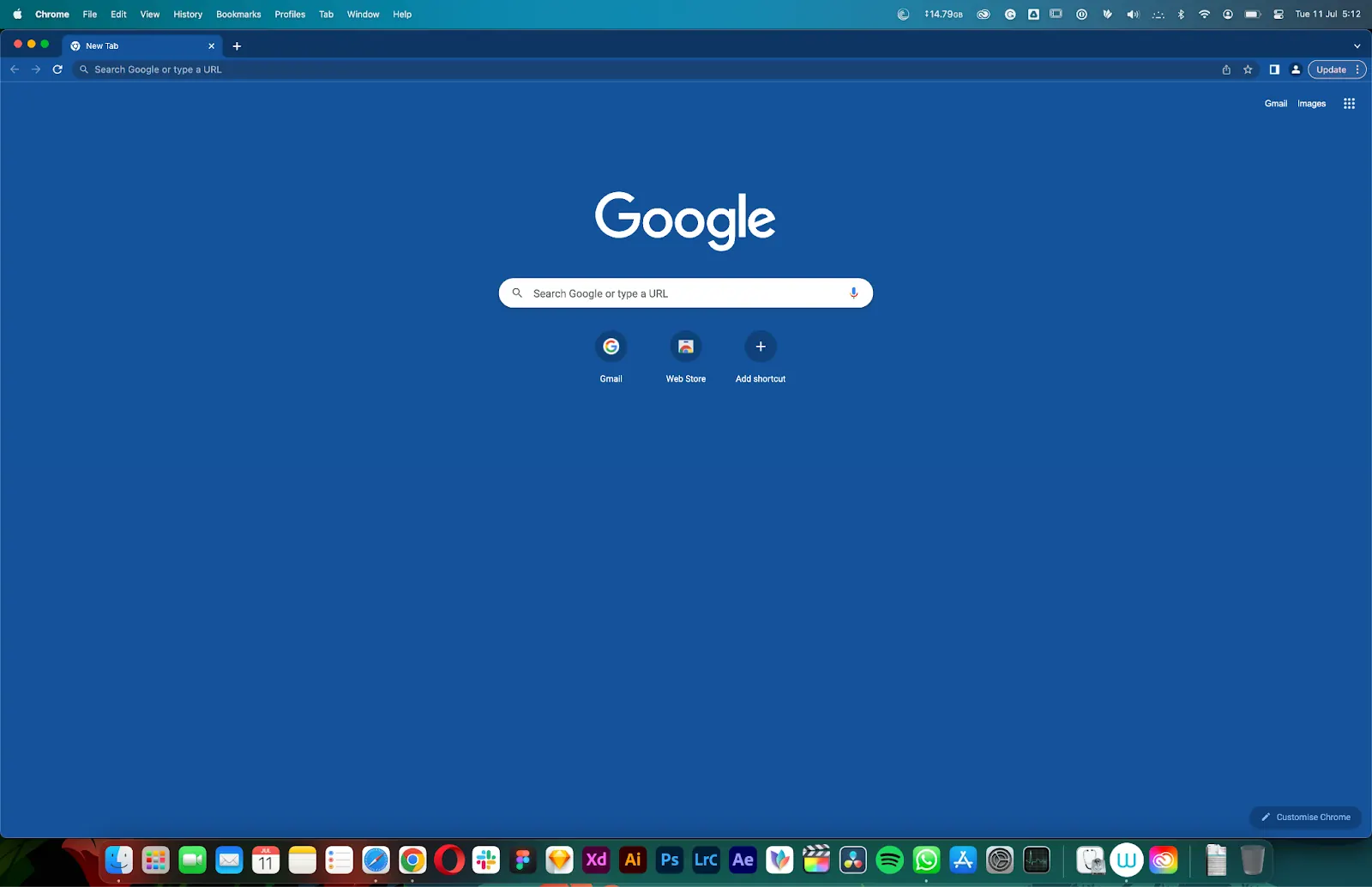 Google Chrome window on macOS
