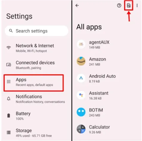 Settings > Apps > Google Play Store
