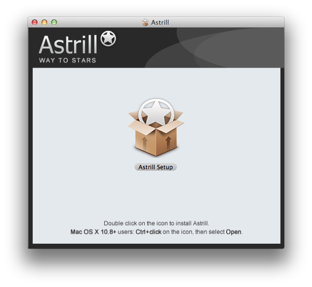 Pantalla de configuración de Astrill